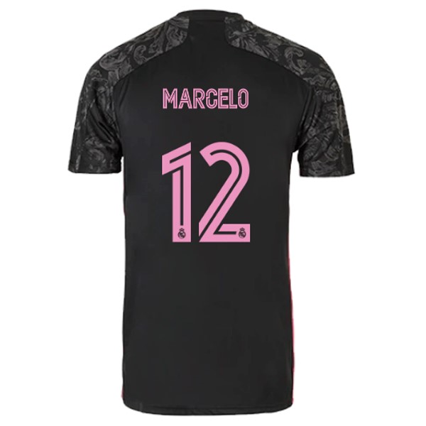Camiseta Real Madrid 3ª Kit NO.12 Marcelo 2020 2021 Negro